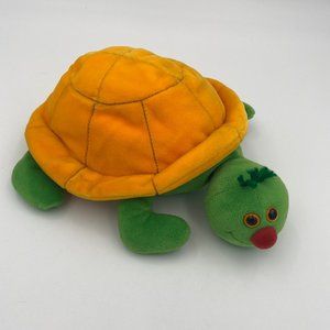 Schaffer  Kuschelfreunde  Turtle Plush 11" Yellow Green with Smile Big Red Nose